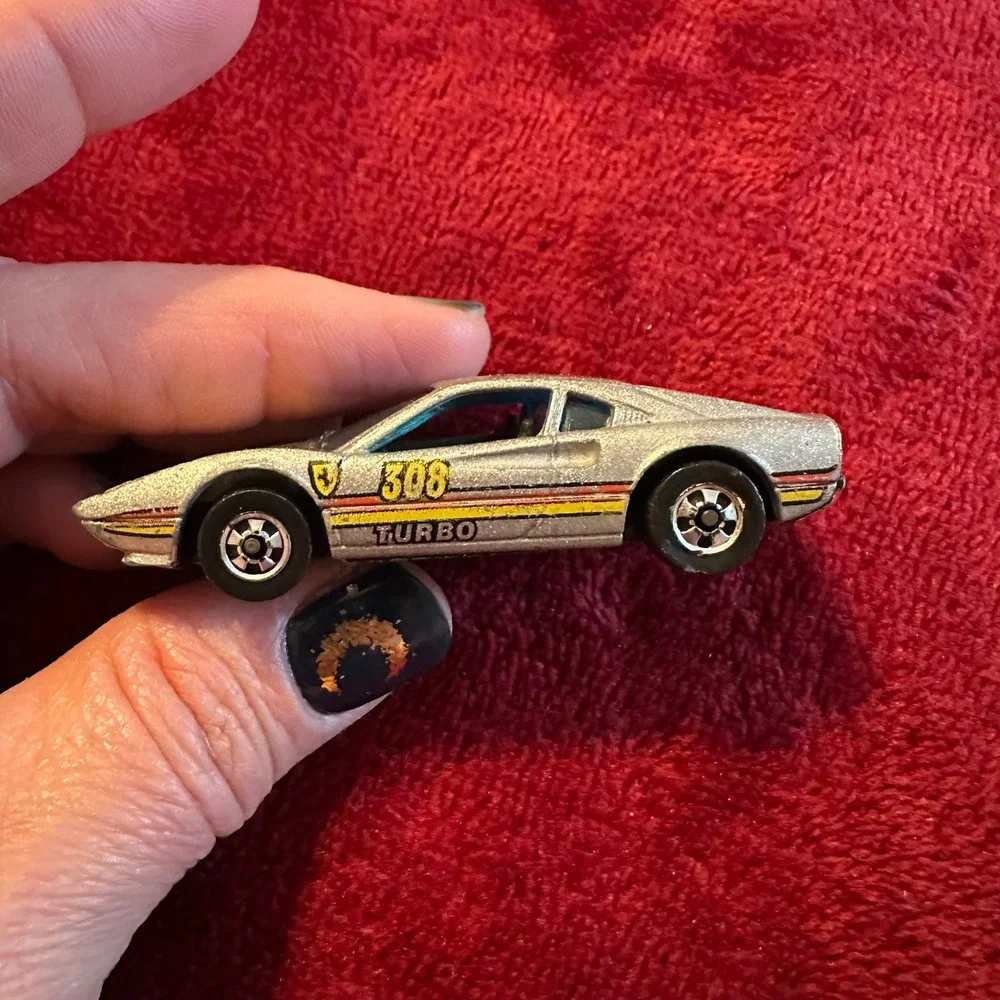 Hot Wheels Racebait 308 Ferrari Silver Turbo Vintage 1982 Mattel Diecast Car